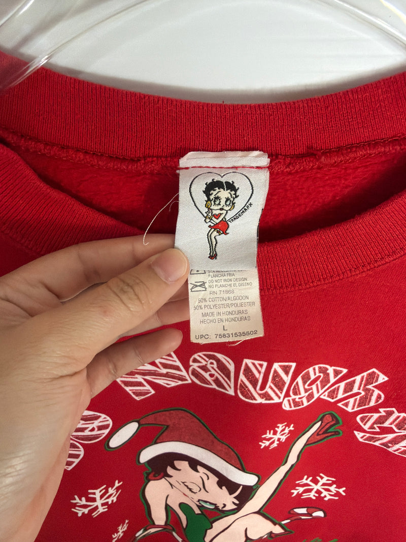 VINTAGE BETTY BOOP CHRISTMAS SWEATER L