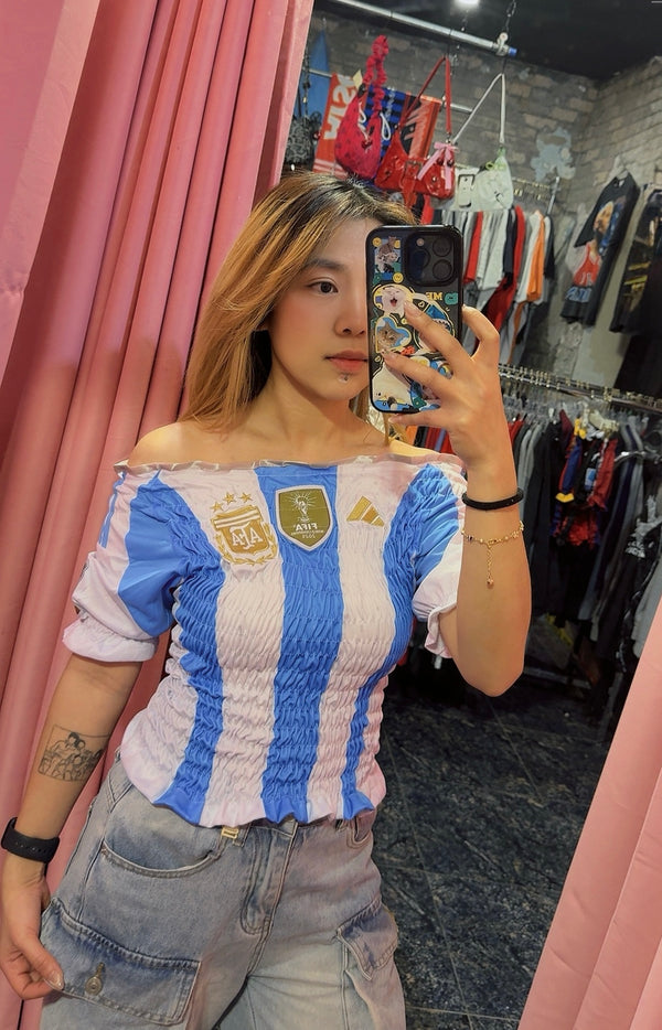 Reworked Argentina soccer jersey