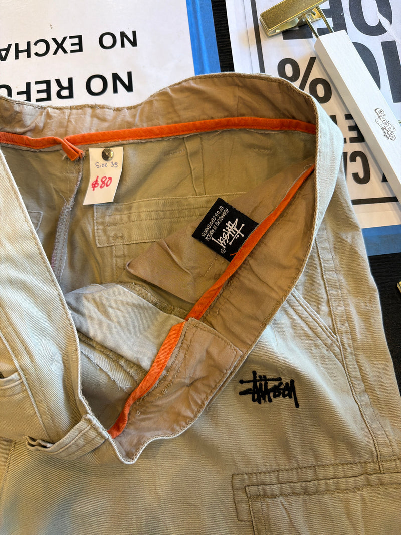 VINTAGE STUSSY CARGO SHORTS 35