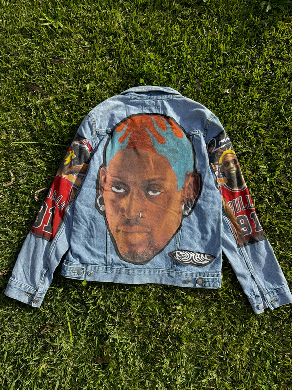 VINTAGE DENNIS RODMAN CUSTOM JACKET L