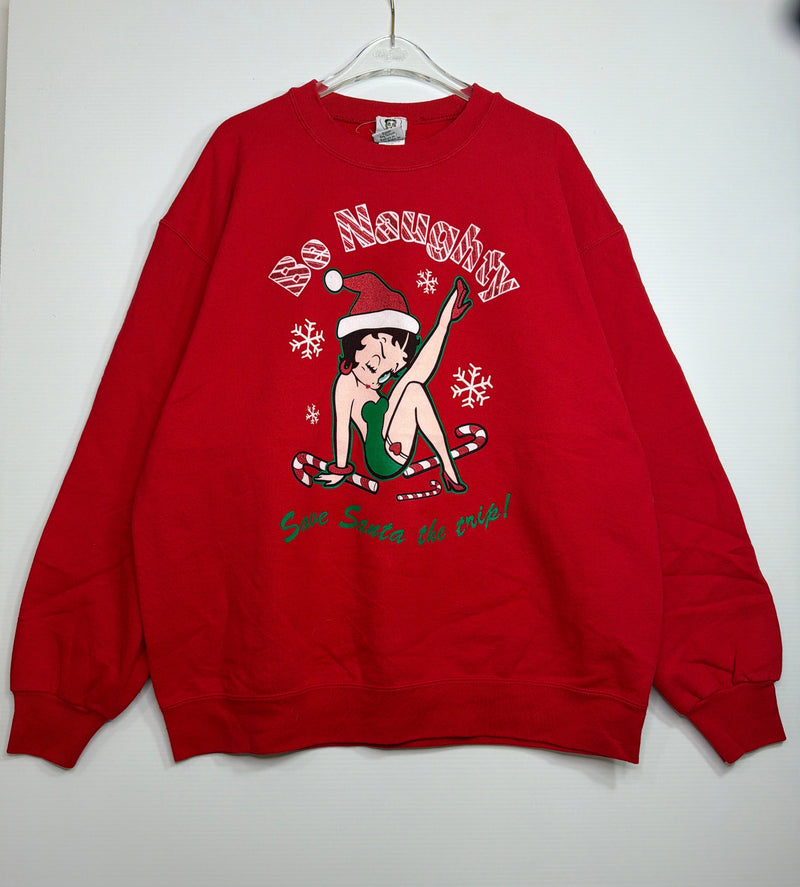 VINTAGE BETTY BOOP CHRISTMAS SWEATER L