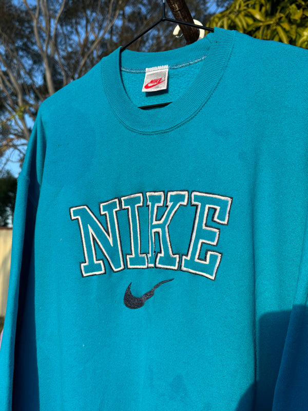 VINTAGE NIKE SPELLOUT SWEATER XL