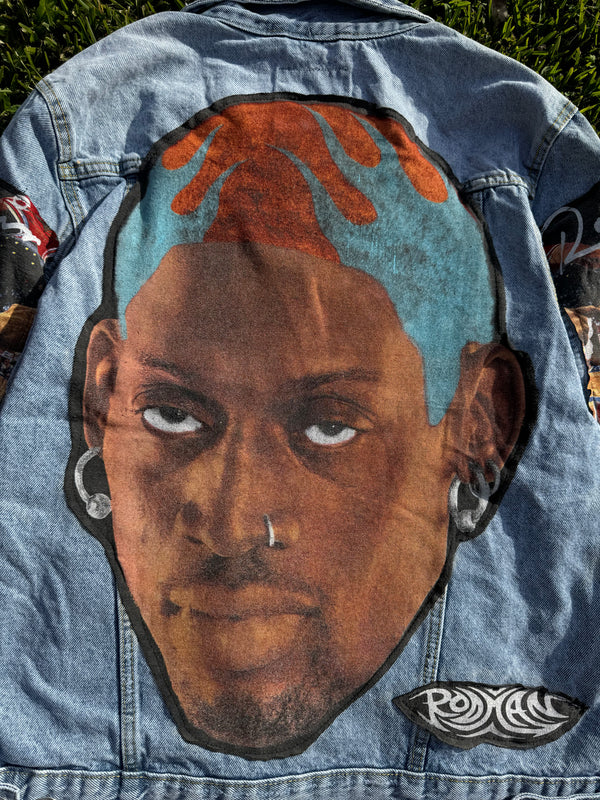 VINTAGE DENNIS RODMAN CUSTOM JACKET L