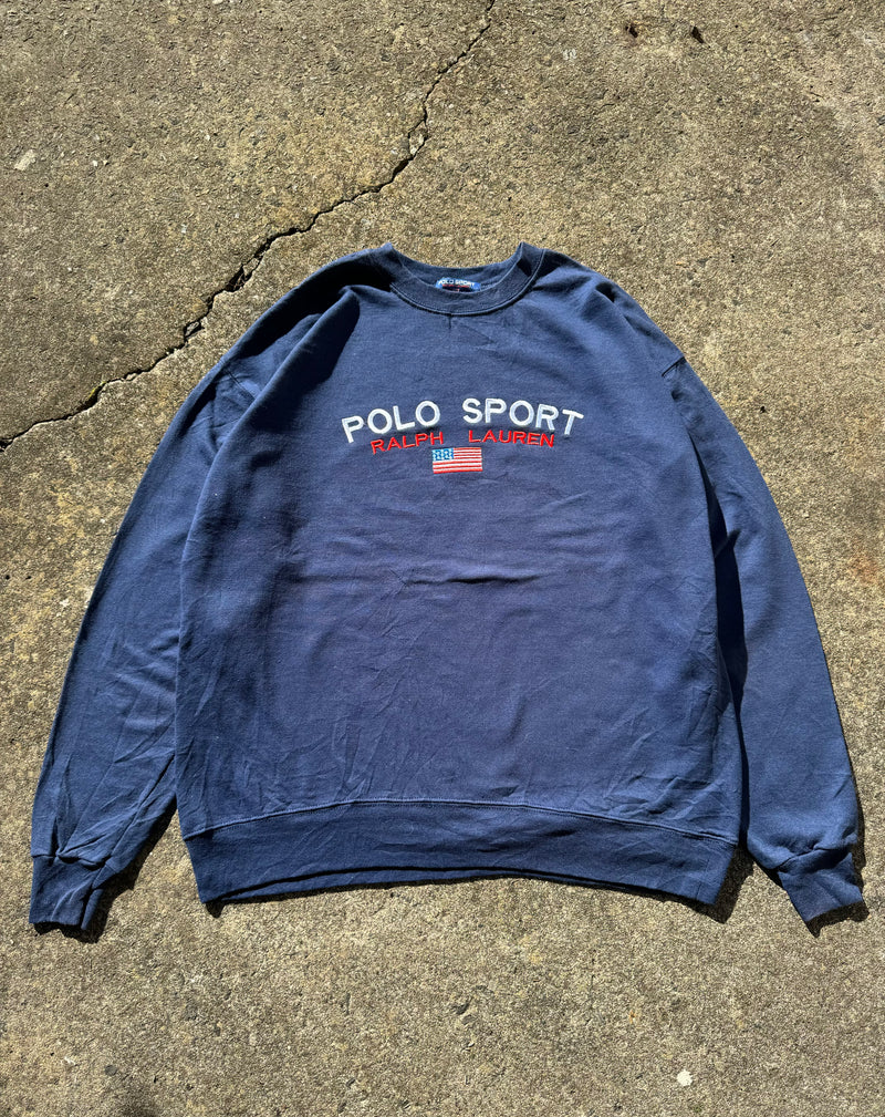 VINTAGE POLO SWEATER L