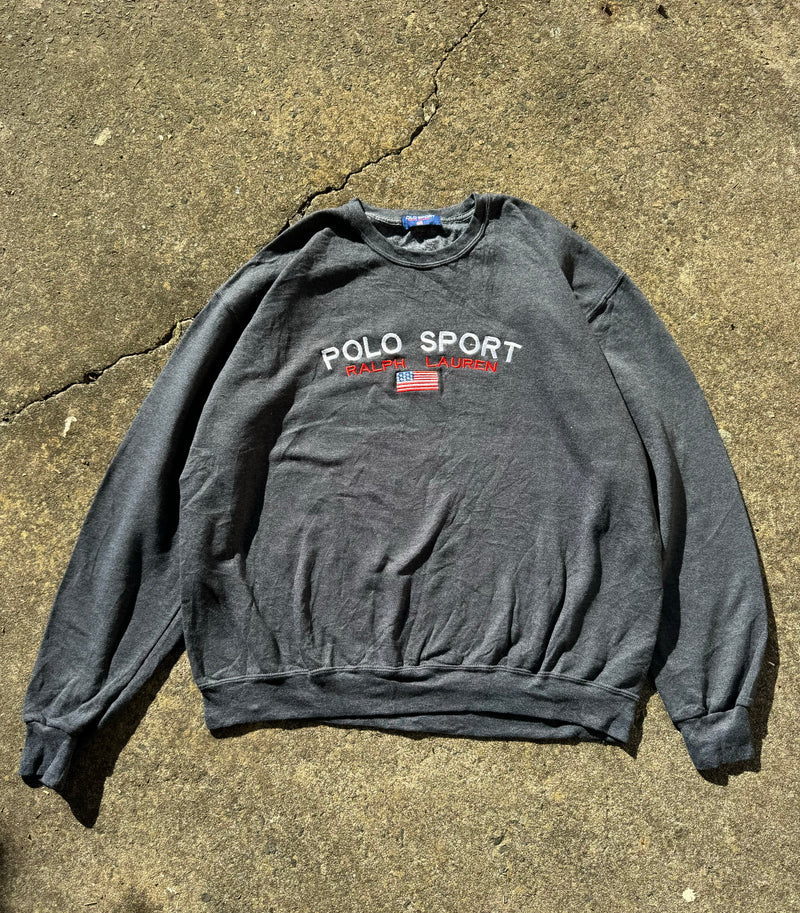 VINTAGE POLO SWEATER L