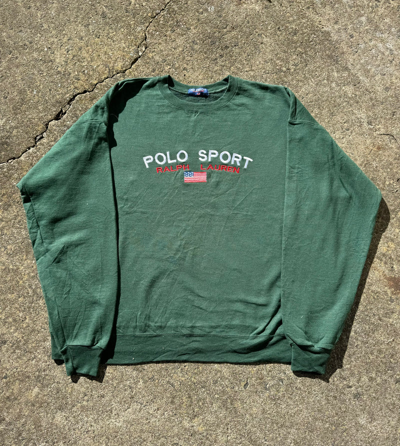 VINTAGE POLO SWEATER XL