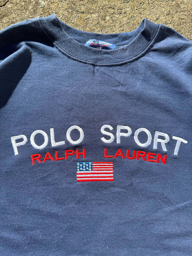 VINTAGE POLO SWEATER L