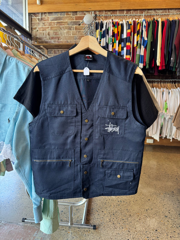 VINTAGE STUSSY VEST L