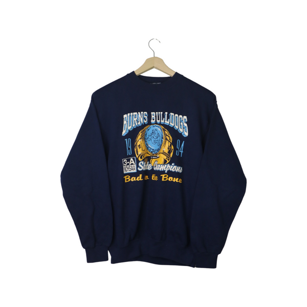 VINTAGE BURNS BULLDOGS SWEATER (M)