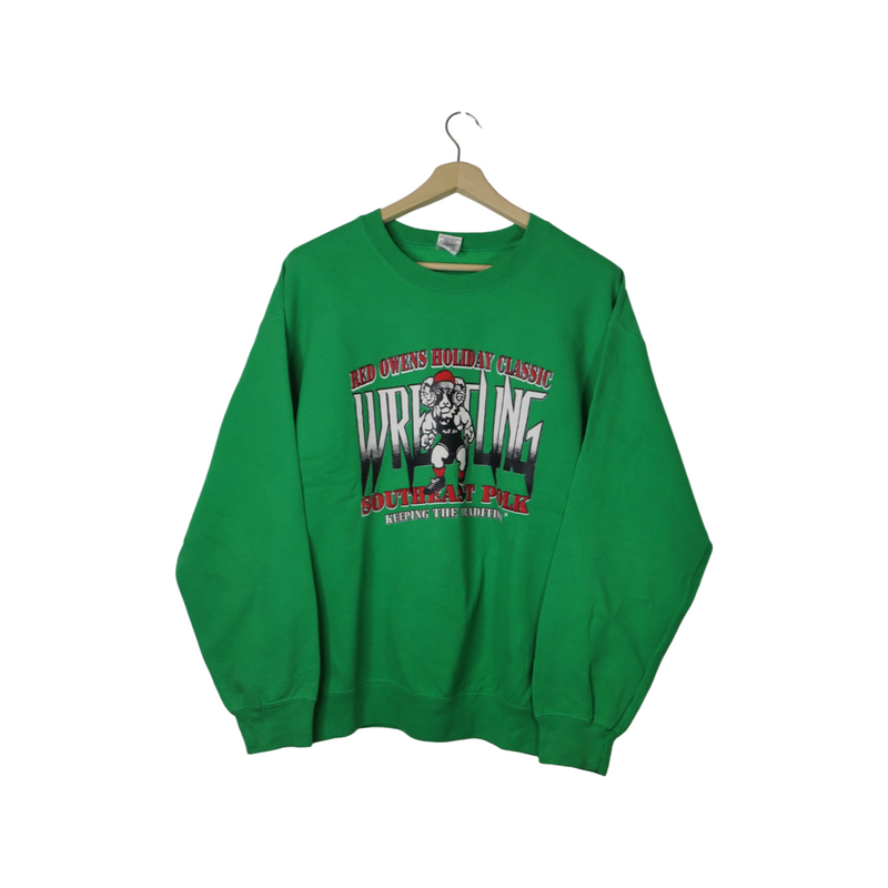 VINTAGE RED OWENS HOLIDAY CLASSIC SWEATER (L)